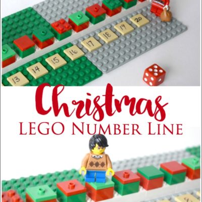 Christmas LEGO Number Line Math Game