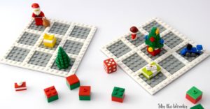 Christmas LEGO Grid Game for Preschoolers